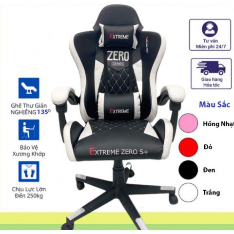 Ghế Gaming Extreme Zero S+ BLACK - WHITE